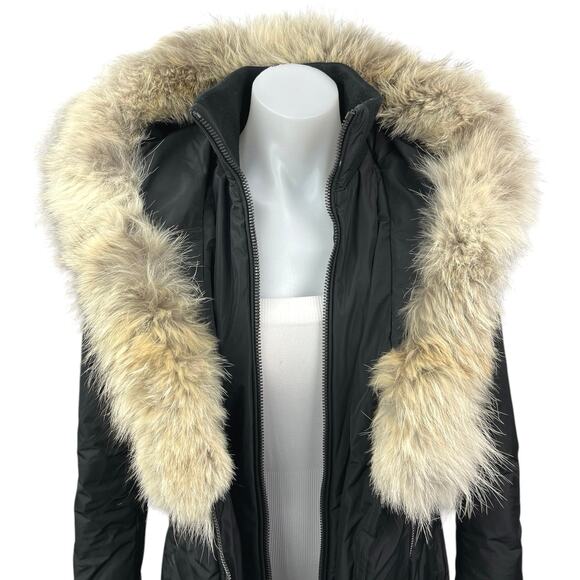 Mackage Black Kay Fur Collar Authentic Full Zip Snow Puffer Coat Jacket Size XS - Picture 7 of 13